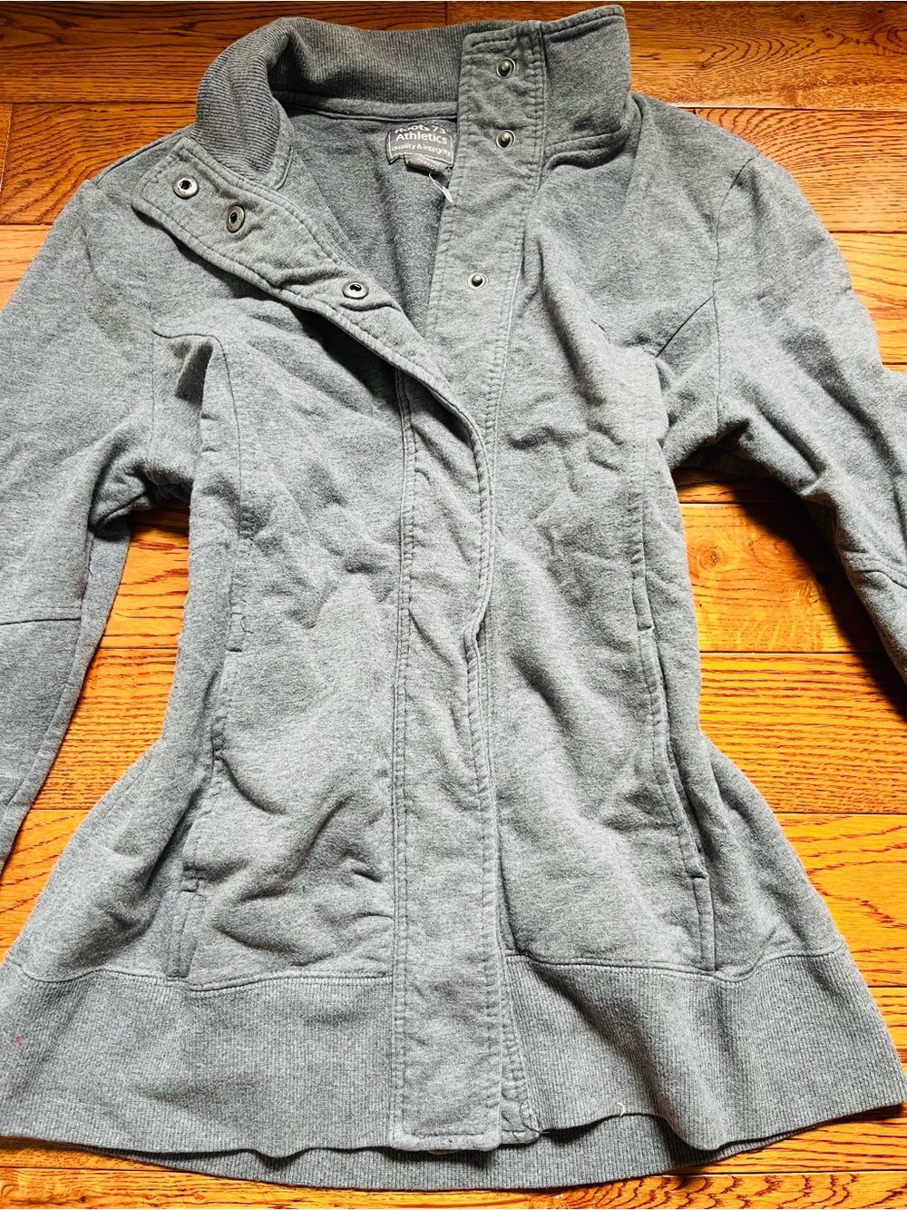 Roots Women's Grey Zip-Front Bomber Jacket